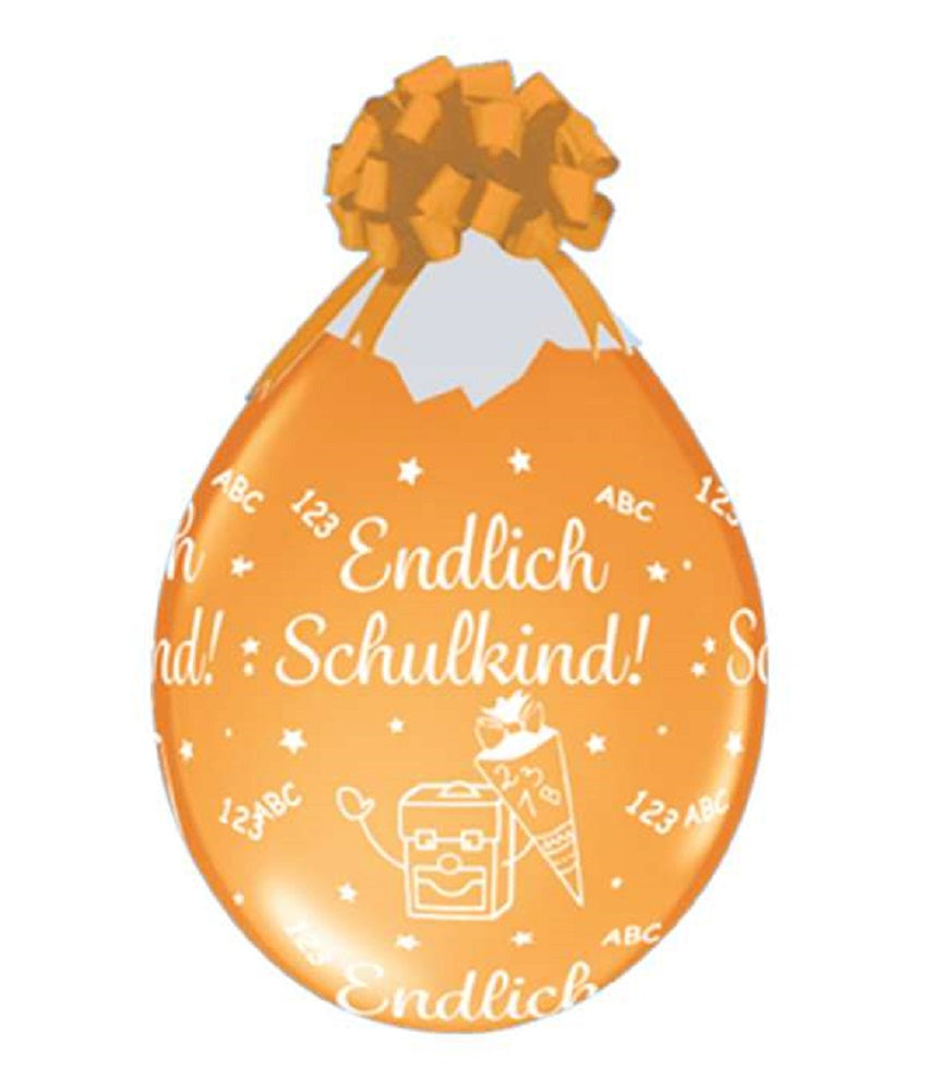 Verpackungsballons Endlich Schulkind 45cm 18" Qualatex Stuffer