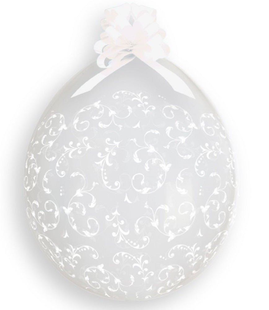 Verpackungsballons Filigree White 45cm 18" Gemar Stuffer