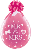 Verpackungsballons Mr und Mrs 45cm 18" Qualatex Stuffer