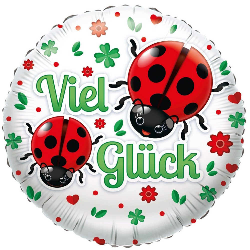 Viel Glück Marienkäfer Folienballon 46cm 18 Inch