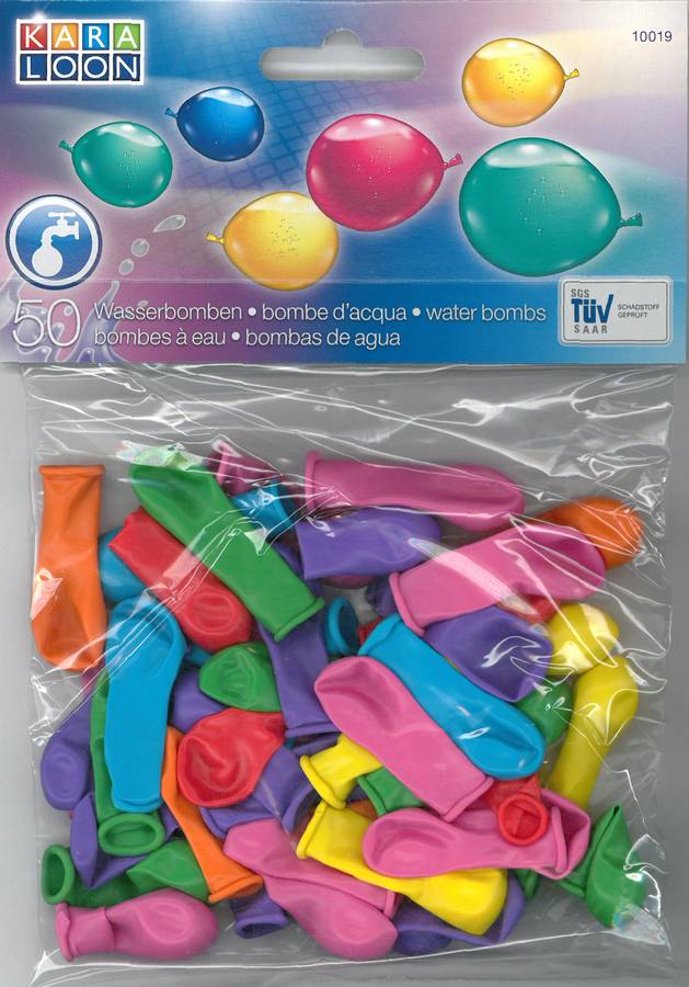 Wasserbomben gemischt 50 St. ca. 15cm