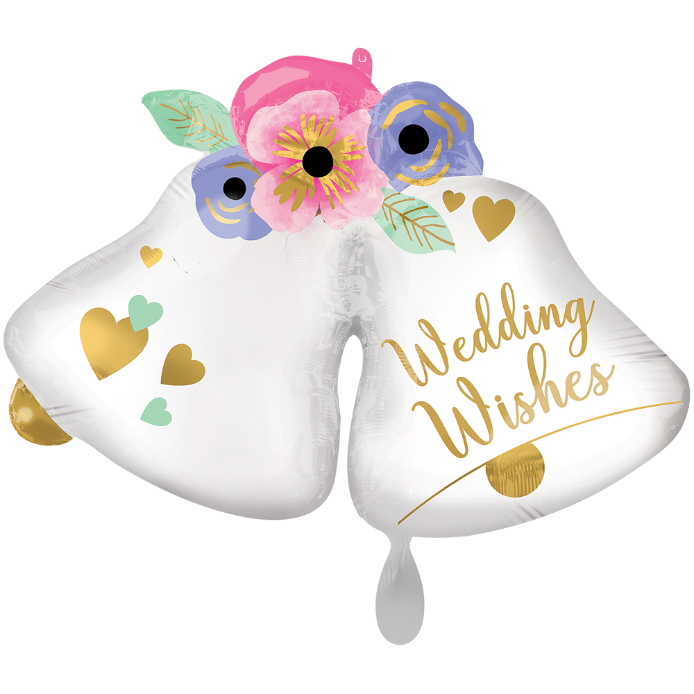 Wedding Bells Hochzeitsglocken Folienballon - 83cm 33''