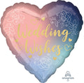 Wedding Wishes Herzform Folienballon 43cm 17 Inch