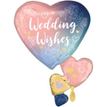 Wedding Wishes Herzen Folienballon 76cm 30"