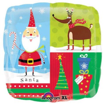 Weihnachten Nikolaus Heiligabend Weihnachtscollage Folienballon 45cm 18"