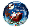 Weihnachtsmann mit Rentierschlitten Folienballon 46cm 18 Inch