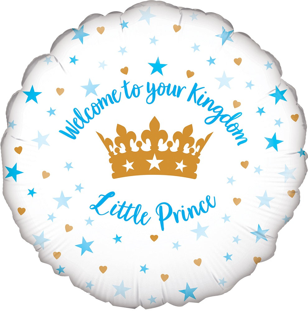 Welcome to your Kingdom Little Prince Stars Holograhic Folienballon 45cm 18 Inch