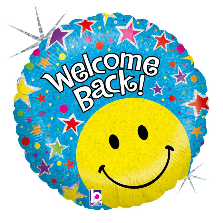 Welcome Back Smile Folienballon 45cm 18"