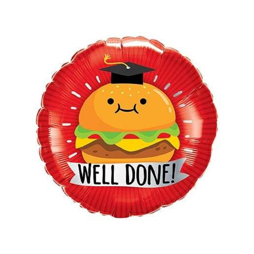 Well Done Gut gemacht Hamburger Folienballon 46cm 18''