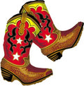 Western Cowboy Stiefel Folienballon 91 x 80cm