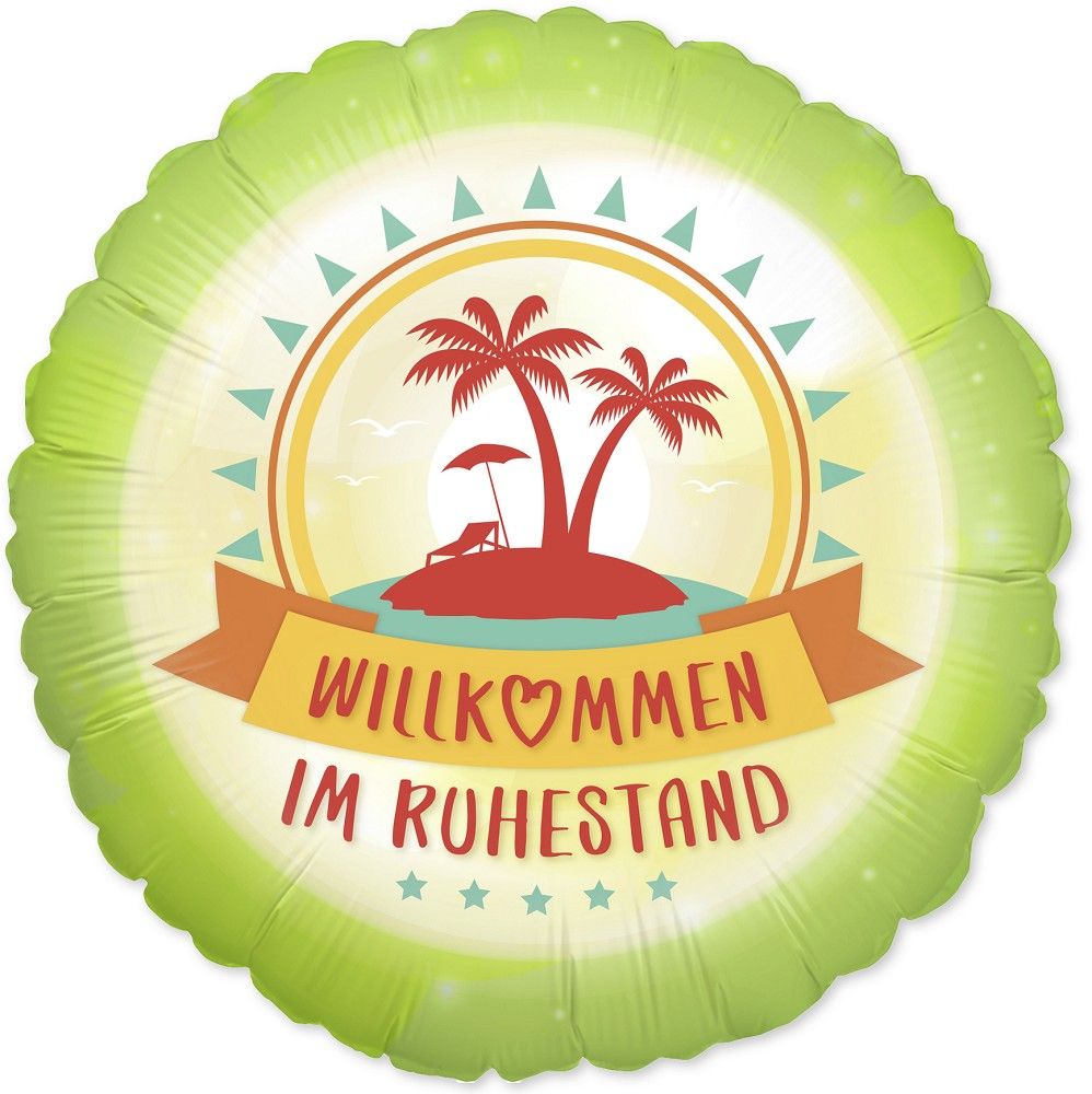 Willkommen im Ruhestand Folienballon 46cm 18"