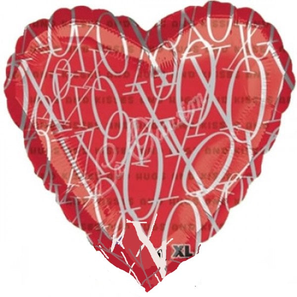 XO Herz Folienballon 45cm 18"