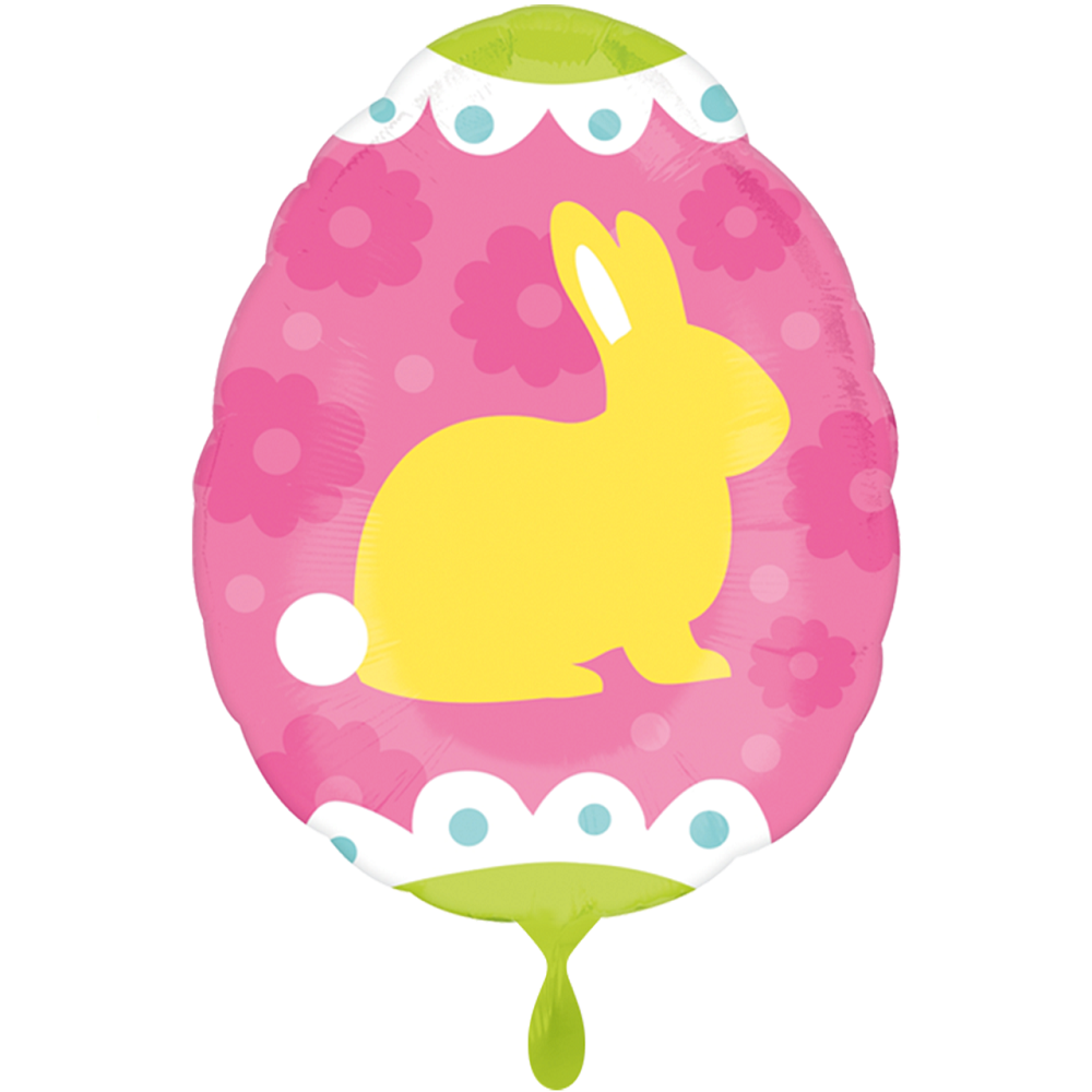 Osterei Yellow and blue Bunnies gelbe und blaue Hasen Folienballon - 50cm 19''