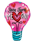 You Turn Me On Glühbirne Folienballon 102cm 40''