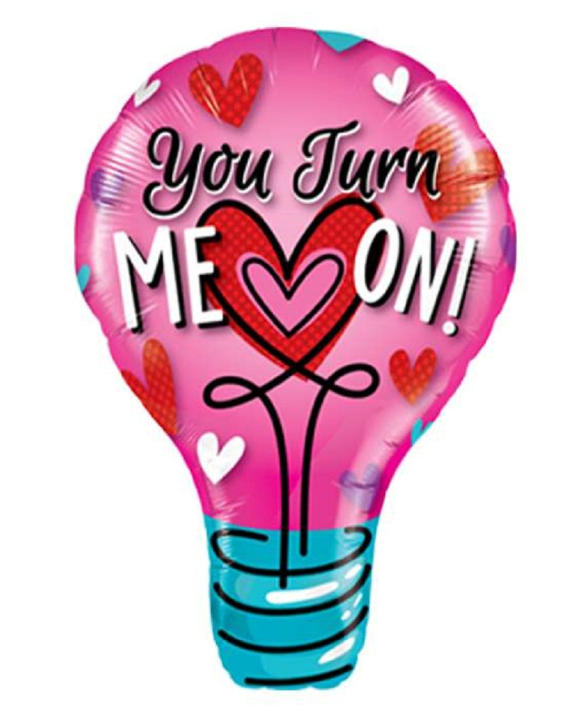 You Turn Me On Glühbirne Folienballon 102cm 40''