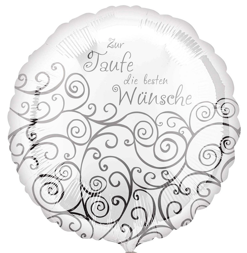 Zur Taufe die besten Wünsche Folienballon 45cm 18''