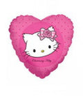 Weiße Katze Herz Charmmy Kitty Folienballon 45cm