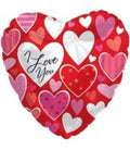 I Love You Herz mit Herzen Folienballon 45cm