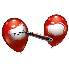 beschreibbare Ballons gemischt 28cm