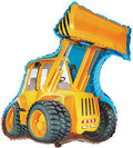 gelber Radlader / Excavator Folienballon - 81cm