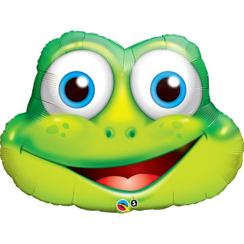 Grünes Froschgesicht Folienballon - 81cm 32''